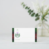 Traditionele Schotse Tartan en Schotse distel Plaatskaartje (Staand voorkant)