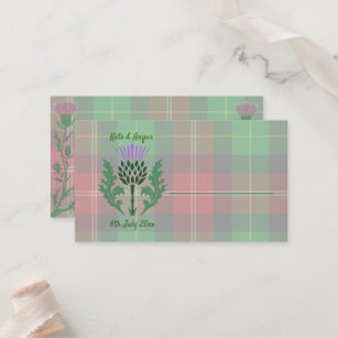 Traditionele Schotse Tartan en Schotse distel Plaatskaartje