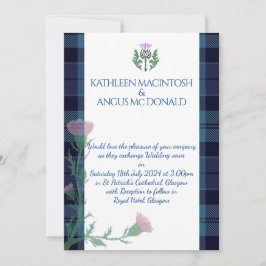 Traditionele Schotse Tartan grens en distel Kaart