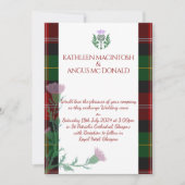 Traditionele Schotse Tartan grens en distel Kaart (Voorkant)