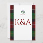 Traditionele Schotse Tartan grens en distel Kaart (Achterkant)