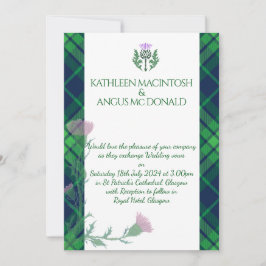 Traditionele Schotse Tartan grens en distel Kaart