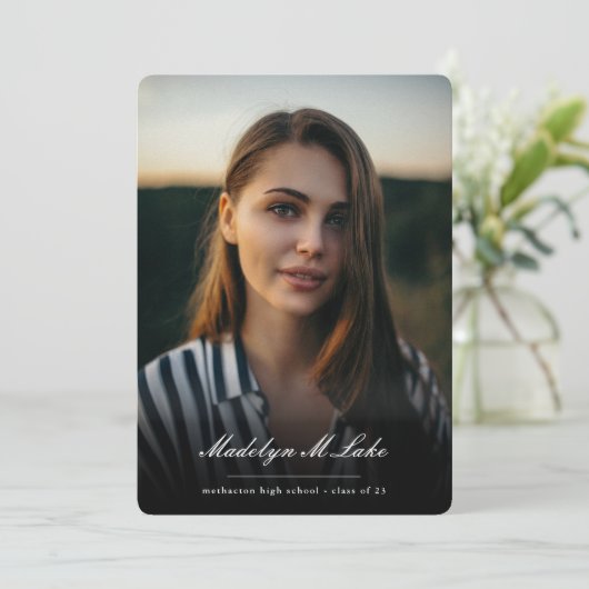Traditionele Script 2023-Afstuderen Foto Kaart (Staand voorkant)