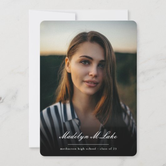 Traditionele Script 2023-Afstuderen Foto Kaart (Voorkant)