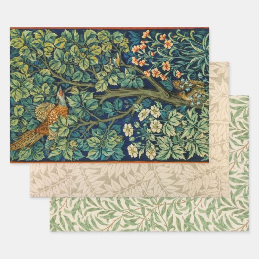 Traditionele selectie van William Morris Inpakpapier Vel (Set)