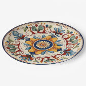 Traditionele Siciliaanse Italiaanse keramiek Papieren Bordje (Gekanteld)