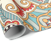 Traditionele sierbloem-paisleybandanna. Yo Cadeaupapier (Rol Hoek)