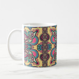 Traditionele sierbloem-paisleybandanna. Yo Koffiemok