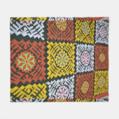 Traditionele Sindhi / Balochi Rilhi fleece deken (Voorkant (Horizontaal))