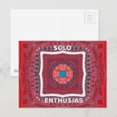 Traditionele Sindhi Cultuur Ajrak Patroon Art Prin Briefkaart (Voorkant / Achterkant)