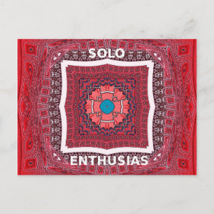 Traditionele Sindhi Cultuur Ajrak Patroon Art Prin Briefkaart