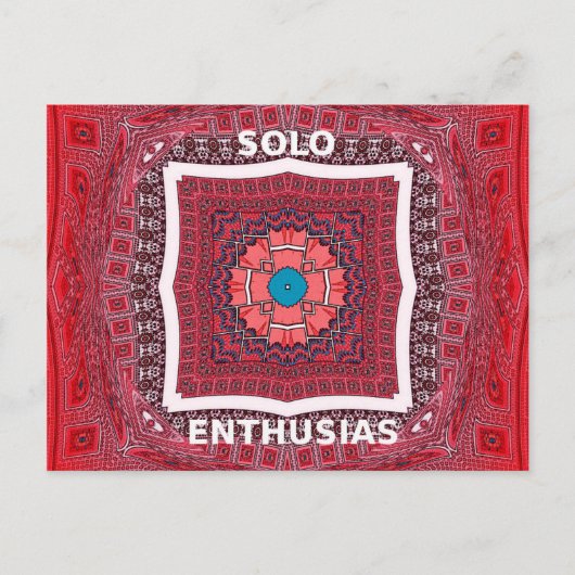 Traditionele Sindhi Cultuur Ajrak Patroon Art Prin Briefkaart (Voorkant)