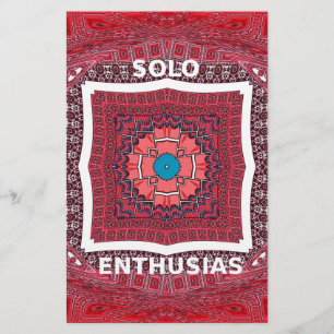 Traditionele Sindhi Cultuur Ajrak Patroon Art Prin Briefpapier