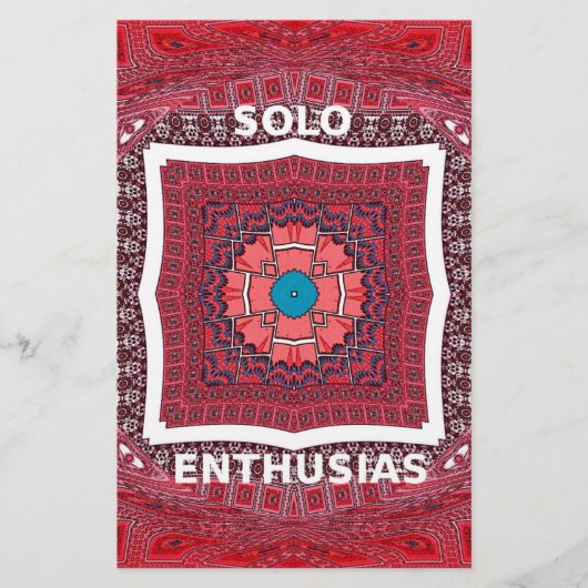 Traditionele Sindhi Cultuur Ajrak Patroon Art Prin Briefpapier (Voorkant)