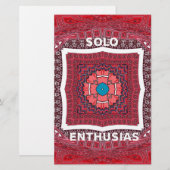 Traditionele Sindhi Cultuur Ajrak Patroon Art Prin Briefpapier (Voorkant / Achterkant)