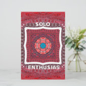 Traditionele Sindhi Cultuur Ajrak Patroon Art Prin Briefpapier (Staand voorkant)