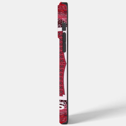 Traditionele Sindhi Cultuur Ajrak Patroon Art Prin Case-Mate iPhone Case (Achterkant / Links)