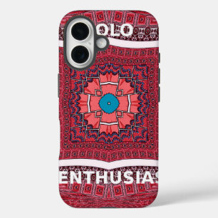 Traditionele Sindhi Cultuur Ajrak Patroon Art Prin iPhone 16 Hoesje