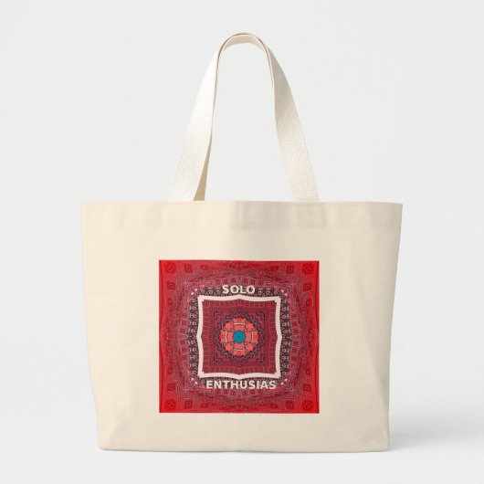 Traditionele Sindhi Cultuur Ajrak Patroon Art Prin Grote Tote Bag (Voorkant)