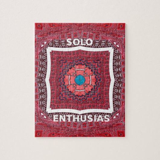 Traditionele Sindhi Cultuur Ajrak Patroon Art Prin Legpuzzel (Verticaal)