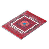 Traditionele Sindhi Cultuur Ajrak Patroon Art Prin Notitieboek (Linkerzijde)