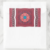 Traditionele Sindhi Cultuur Ajrak Patroon Art Prin Rechthoekige Sticker (Tas)