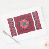 Traditionele Sindhi Cultuur Ajrak Patroon Art Prin Rechthoekige Sticker (Envelop)