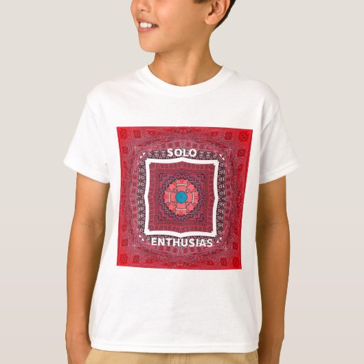 Traditionele Sindhi Cultuur Ajrak Patroon Art Prin T-shirt (Voorkant)