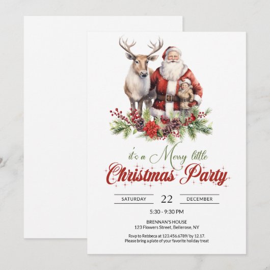 Traditionele Sinterklaas met rendieren en kinderen Kaart (Voorkant / Achterkant)