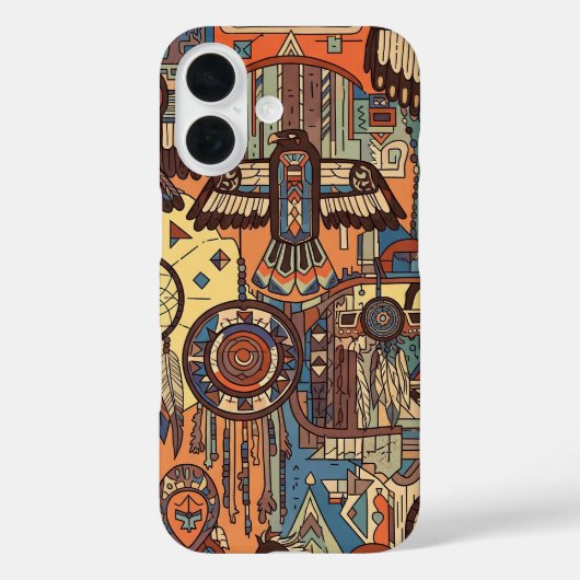 TRADITIONELE SIOUX INDIANSE KUNST Case-Mate iPhone CASE (Achterkant)