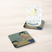 Traditionele slachting in Thailand Bier Onderzetter (Rechterzijde)