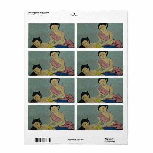 Traditionele slachting in Thailand Etiket (Full Sheet)