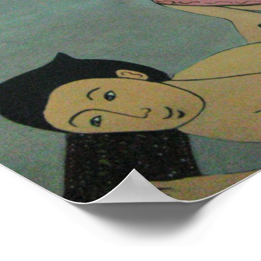 Traditionele slachting in Thailand Poster (Hoek)