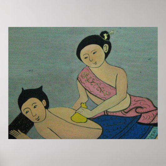 Traditionele slachting in Thailand Poster (Voorkant)