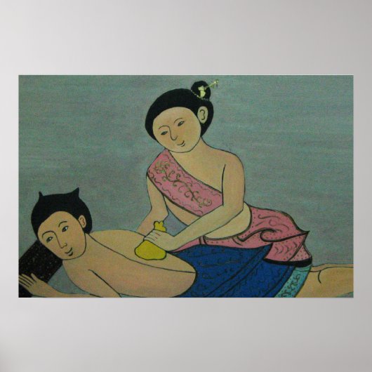 Traditionele slachting in Thailand Poster (Voorkant)