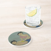 Traditionele slachting in Thailand Zandsteen Onderzetter (Zijkant)