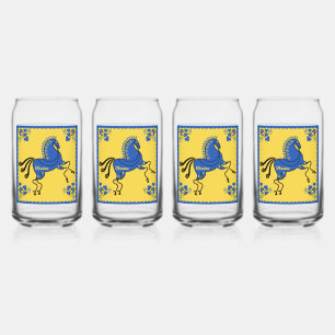Traditionele Slavic Folk Art Oekraïne Blikvorm Glas