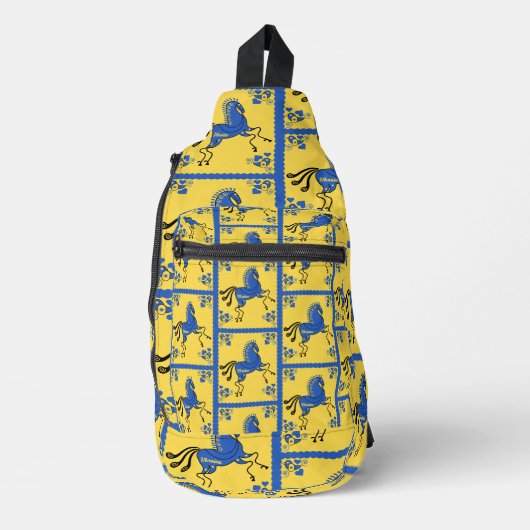 Traditionele Slavic Folk Art Oekraïne Sling Bag (Voorkant)