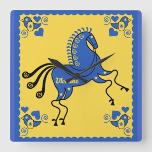 Traditionele Slavic Folk Art Oekraïne   Vierkante Klok