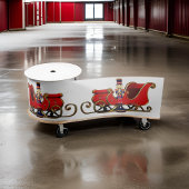 Traditionele Sleigh Notenkraker Kerstmis Satijnen Lint