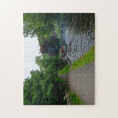 Traditionele smalboot op het Rochdale-kanaal Legpuzzel (Verticaal)