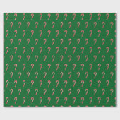 Traditionele snoepstok & groen cadeaupapier (Vlak)