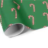 Traditionele snoepstok & groen cadeaupapier (Rol Hoek)