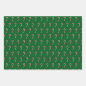 Traditionele snoepstok & groen inpakpapier vel (Voorkant 3)