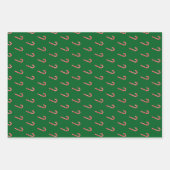 Traditionele snoepstok & groen inpakpapier vel (Voorkant)