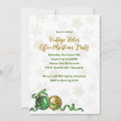 Traditionele Snowflakes Kantoor kerstfeest Kaart (Voorkant)