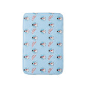 Traditionele Snowman met vrolijk kerstfeest op BLU Badmat (Voorkant Verticaal)