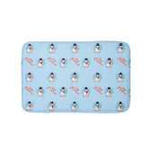Traditionele Snowman met vrolijk kerstfeest op BLU Badmat (Voorkant)