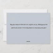 Traditionele Snowy Winter Feestdagen Kerst Feestdagenkaart (Achterkant)