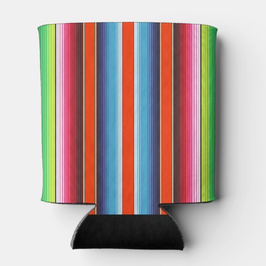 Traditionele Spaanse Serape Fiesta Mexicaanse Blan Blikjeskoeler (Achterkant)